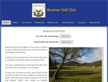 Tablet Screenshot of braemargolfclub.co.uk